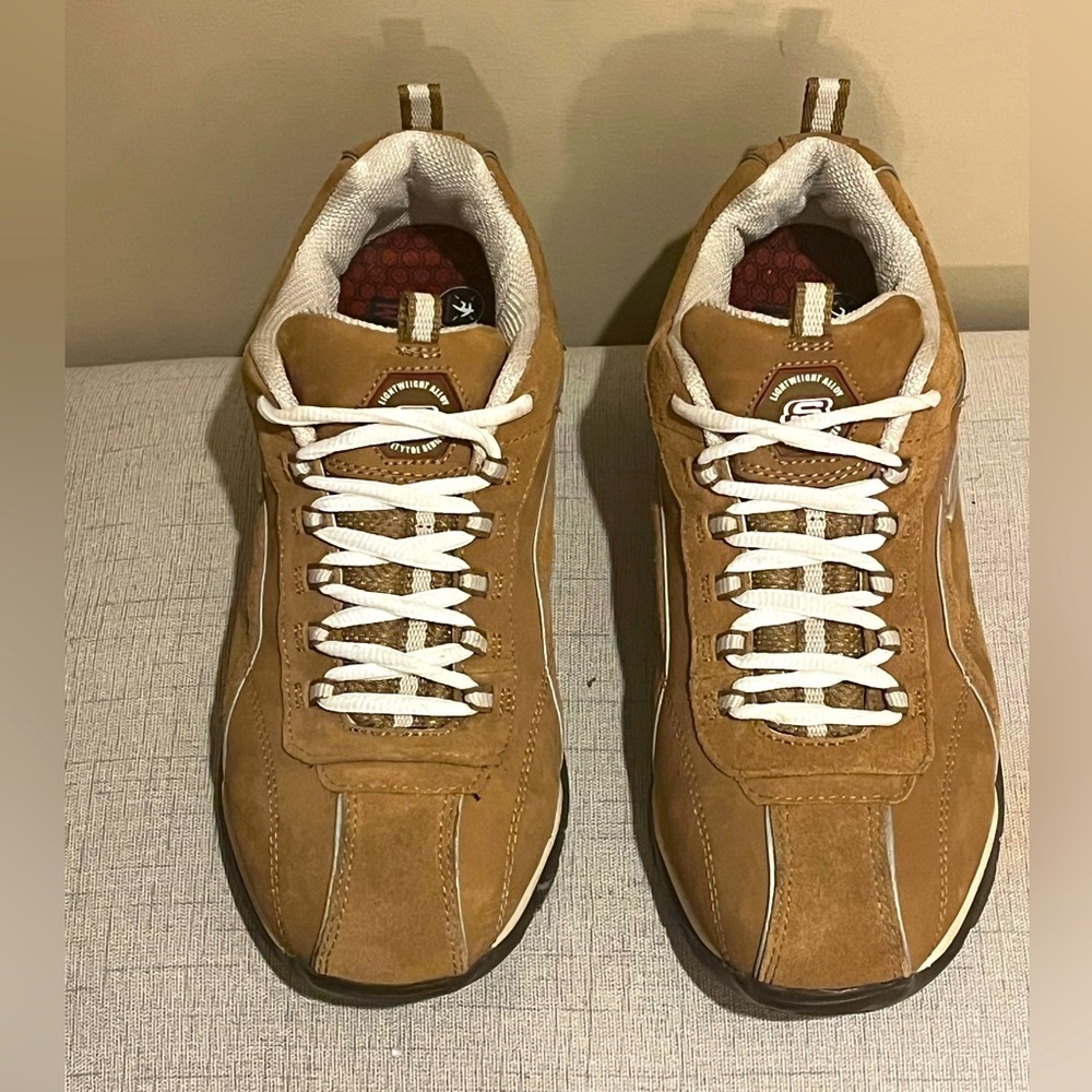 SKECHERS WORK Women's Meribel Steel Toe Work Shoe Brown - 76348/BRN, size 8